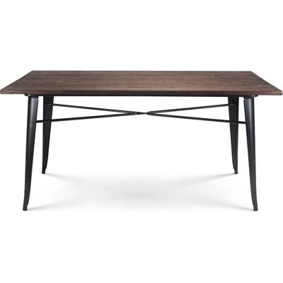 KOSMI Modèle VC3023W Table Industrielle Rustique en Métal et Bois - Publicité KOSMI Modèle VC3023W Table Industrielle Rustique en Métal et Bois - Publicité