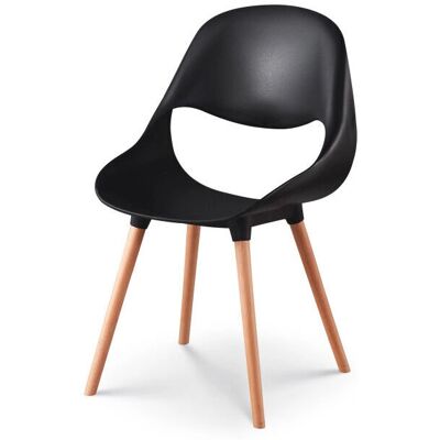 KOSMI - Silla de comedor de diseño escandinavo moderno - CHLOE - Negra KOSMI - Silla de comedor de diseño escandinavo moderno - CHLOE - Negra