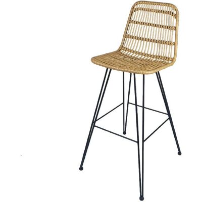 KOSMI - NATURAL-RATTAN-RESIN - Natural - Resina tejida - Bar stool KOSMI - NATURAL-RATTAN-RESIN - Natural - Resina tejida - Bar stool