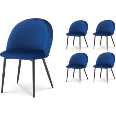 Kosmi - Isalys - Velvet blue - Sillas de comedor Kosmi - Isalys - Velvet blue - Sillas de comedor