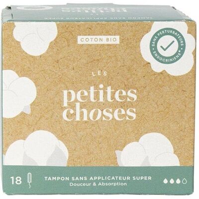 Les Petites Choses Tampons en Coton Bio Flux Super - Produit Hygiénique - Publicité Les Petites Choses Tampons en Coton Bio Flux Super - Produit Hygiénique - Publicité
