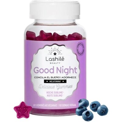 Lashilé Beauty Bonne Nuit - Gummies de Mélatonine - Sommeil - 60 pcs - Publicité Lashilé Beauty Bonne Nuit - Gummies de Mélatonine - Sommeil - 60 pcs - Publicité