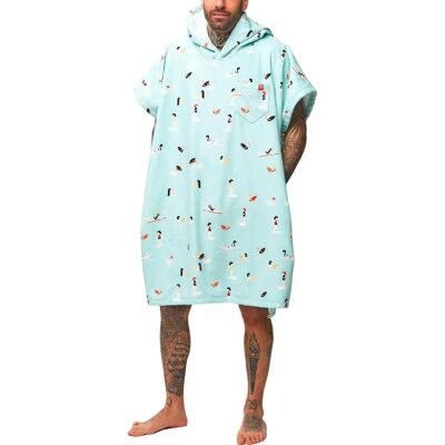 Poncho Madrague d’After Essentials - Bleu Clair - Absorbant, Séchage Rapide, Taille Unique - Publicité Poncho Madrague d’After Essentials - Bleu Clair - Absorbant, Séchage Rapide, Taille Unique - Publicité