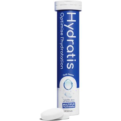 HYDRATIS Pastilles d'Électrolytes Hydratation Neutres - Complément Alimentaire - Publicité HYDRATIS Pastilles d'Électrolytes Hydratation Neutres - Complément Alimentaire - Publicité