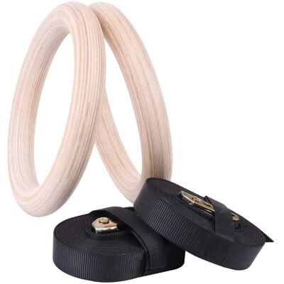 Anelli da Palestra YY Vertical - Legno, 24 cm, Rafforzamento Parte Superiore Anelli da Palestra YY Vertical - Legno, 24 cm, Rafforzamento Parte Superiore