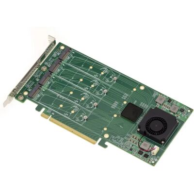 Kalea Informatique PCIe 3.0 16x Controller for 4x M.2 NVMe SSDs - 128GB Kalea Informatique PCIe 3.0 16x Controller for 4x M.2 NVMe SSDs - 128GB