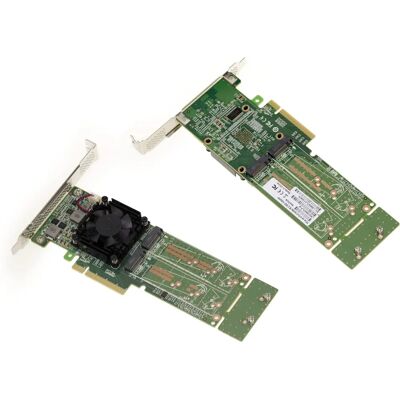 Kalea-Informatique Karta kontrolera PCIe 3.0 x8 dla 4 SSD M.2 NVMe M Key - PEX 8747 Kalea-Informatique Karta kontrolera PCIe 3.0 x8 dla 4 SSD M.2 NVMe M Key - PEX 8747