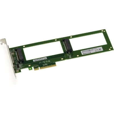 Tarjeta PCIe Kalea-Informatique 8x PCIe 3.0 para 2 SSD NVMe U.2 68-Pin - Bifurcación Tarjeta PCIe Kalea-Informatique 8x PCIe 3.0 para 2 SSD NVMe U.2 68-Pin - Bifurcación