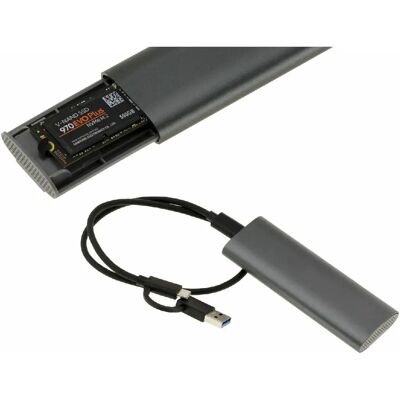 KALEA-INFORMATIQUE - Boîtier aluminium USB 3.2 10G - M.2 NVMe/SATA - USB-A ou USB-C - sans outils - Publicité KALEA-INFORMATIQUE - Boîtier aluminium USB 3.2 10G - M.2 NVMe/SATA - USB-A ou USB-C - sans outils - Publicité