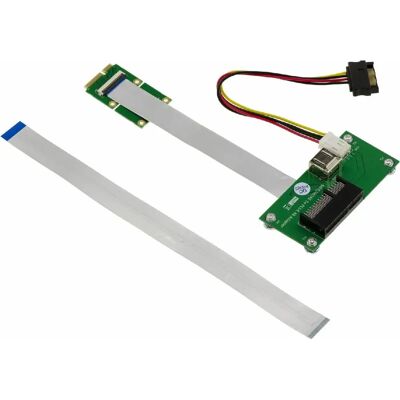 Adaptateur PCIe x4 vers Mini PCIe de Kalea-Informatique - Nappe blindée 15cm/25cm Adaptateur PCIe x4 vers Mini PCIe de Kalea-Informatique - Nappe blindée 15cm/25cm