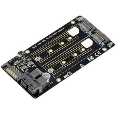 Kalea-Informatique - Adaptateur 2 Ssd M2 Pcie Nvme M Key Vers Sff8643 U.2 - M Key - SFF-8643 - Adapter Kalea-Informatique - Adaptateur 2 Ssd M2 Pcie Nvme M Key Vers Sff8643 U.2 - M Key - SFF-8643 - Adapter