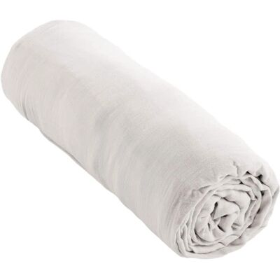 Drap housse blanc King Size GAÏA Chantilly - Publicité Drap housse blanc King Size GAÏA Chantilly - Publicité