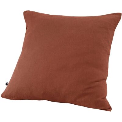 Housse de coussin en terracotta GAÏA - 60 x 60 cm - Publicité Housse de coussin en terracotta GAÏA - 60 x 60 cm - Publicité