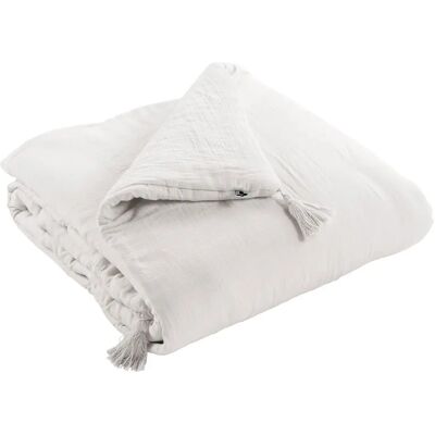 Lit GAÏA Chantilly 90x200 - Coton, Polyester, Blanc - Publicité Lit GAÏA Chantilly 90x200 - Coton, Polyester, Blanc - Publicité