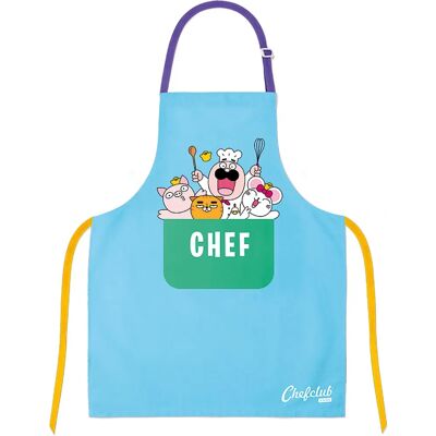 Fartuch Bawełniany Chefclub Kids - Regulowany dla Dzieci 4-10 lat Fartuch Bawełniany Chefclub Kids - Regulowany dla Dzieci 4-10 lat