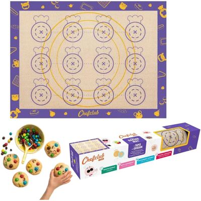 Tapis de cuisson Chefclub Réutilisable - Plaque en silicone et fibre de verre - Compatible four et congélateur Tapis de cuisson Chefclub Réutilisable - Plaque en silicone et fibre de verre - Compatible four et congélateur