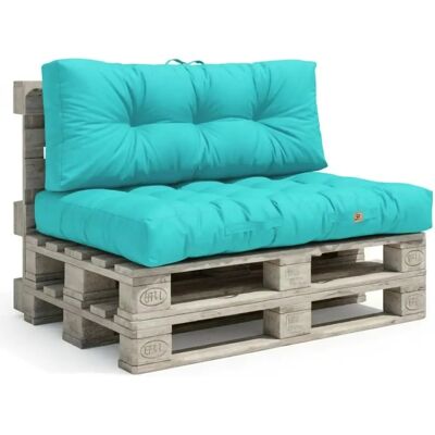 Coussins Bleus Decoarts - Ensemble Extérieur pour Palette - Imperméables & Résistants UV - Publicité Coussins Bleus Decoarts - Ensemble Extérieur pour Palette - Imperméables & Résistants UV - Publicité