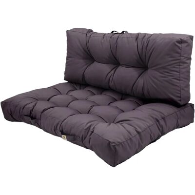 DECOARTS Coussin Gris Carbon 120x80x20 pour Palette - Publicité DECOARTS Coussin Gris Carbon 120x80x20 pour Palette - Publicité