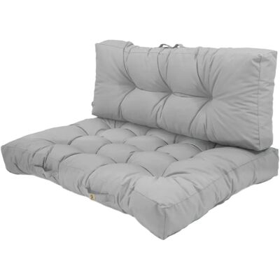 Coussins Gris Decoarts 120x80x20 pour Palettes - Publicité Coussins Gris Decoarts 120x80x20 pour Palettes - Publicité