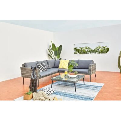 Conjunto de Muebles de Jardín Concept Usine Gris - Lounge 5 Plazas Conjunto de Muebles de Jardín Concept Usine Gris - Lounge 5 Plazas