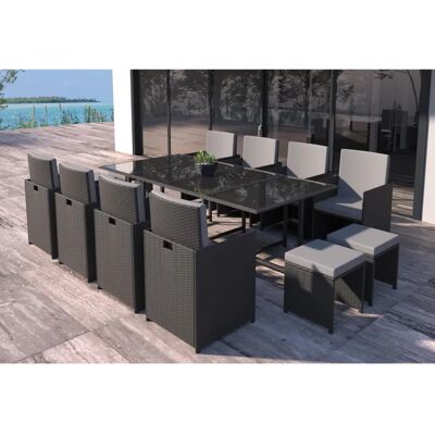 Concept Usine Florida Ensemble de Mobilier Extérieur - Noir/Gris Concept Usine Florida Ensemble de Mobilier Extérieur - Noir/Gris