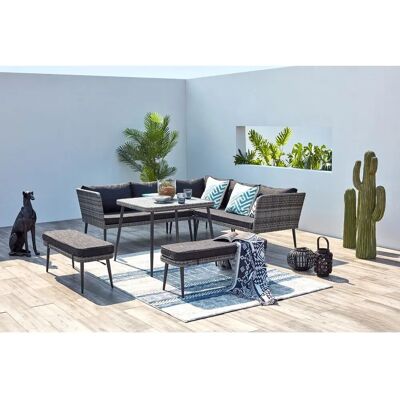 Conjunto de Muebles de Exterior Concept Usine Baracoa - Gris - 9 Plazas Conjunto de Muebles de Exterior Concept Usine Baracoa - Gris - 9 Plazas