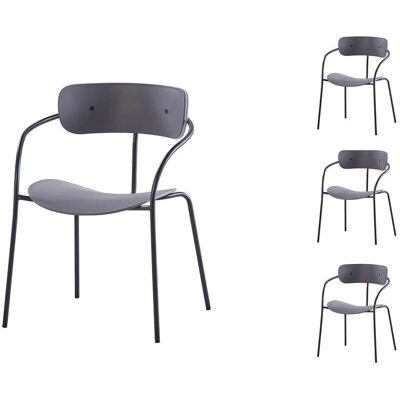Concept-usine - 4 Chaises Modernes Gris Foncé - Publicité Concept-usine - 4 Chaises Modernes Gris Foncé - Publicité