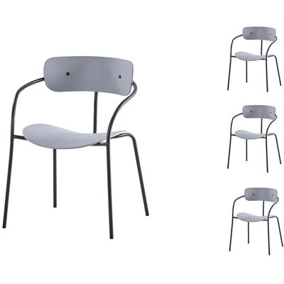Concept-usine Alexia 4 Sedie Grigio Chiaro - Sedie Concept-usine Alexia 4 Sedie Grigio Chiaro - Sedie