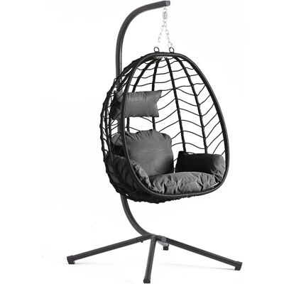 Silla Colgante Côté Lounge Nalani - Resina y Acero Resistente Silla Colgante Côté Lounge Nalani - Resina y Acero Resistente