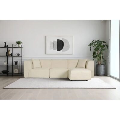 Concept Usine Monroe Beige - Divano Modulabile 3 Posti in Velluto Concept Usine Monroe Beige - Divano Modulabile 3 Posti in Velluto