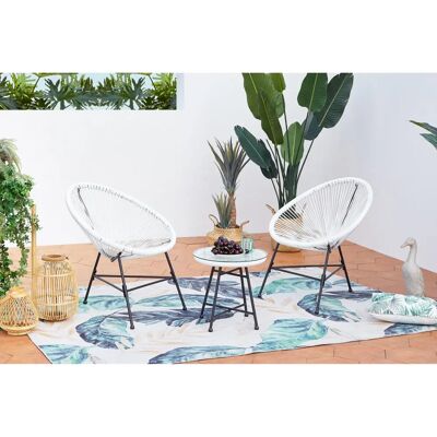 Concept-usine Ensemble de Mobilier d'Extérieur Acapulco - Blanc - Publicité Concept-usine Ensemble de Mobilier d'Extérieur Acapulco - Blanc - Publicité