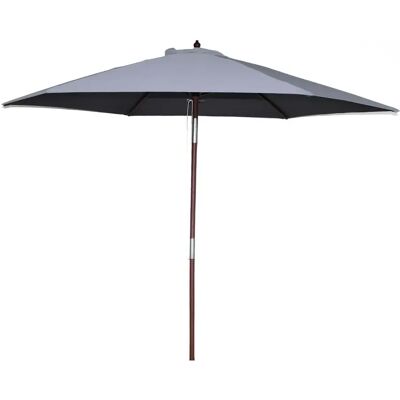 CONCEPT-USINE Cancun Holz-tiltparasol - Rund 300cm Grau CONCEPT-USINE Cancun Holz-tiltparasol - Rund 300cm Grau