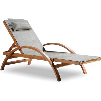 Concept Usine Naari Strandstuhl - Holz & Textilene Transat Concept Usine Naari Strandstuhl - Holz & Textilene Transat