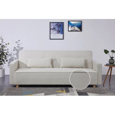 Sofá Copenhague Beige Convertible - 3 Plazas, Terciopelo, Estilo Escandinavo Sofá Copenhague Beige Convertible - 3 Plazas, Terciopelo, Estilo Escandinavo