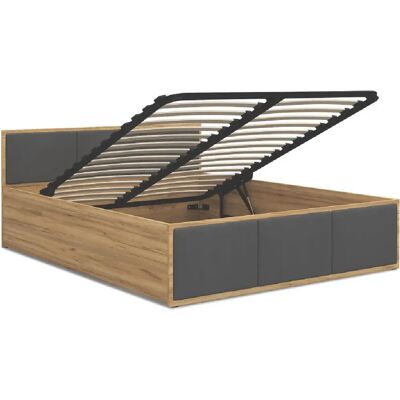 Panama PANAMA T - Gris - 120x200 - 670 L rangement - Bed - Publicité Panama PANAMA T - Gris - 120x200 - 670 L rangement - Bed - Publicité