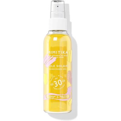 Huile Solaire SPF30 Mimitika - Huile pour le corps SPF 30 - Publicité Huile Solaire SPF30 Mimitika - Huile pour le corps SPF 30 - Publicité