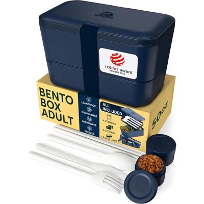 Umami - Nestable Bento Box - 1.5 L - Dunkelblau - Lunch Box Umami - Nestable Bento Box - 1.5 L - Dunkelblau - Lunch Box