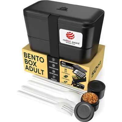 Umami Stapelbare Bento-Box - 1,5 L - Lunchbox-Set Umami Stapelbare Bento-Box - 1,5 L - Lunchbox-Set