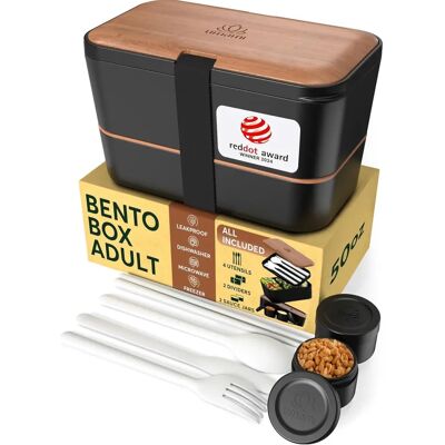 Umami Kersenhouten Bento Box - Lekvrij, 150cl Umami Kersenhouten Bento Box - Lekvrij, 150cl