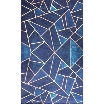 Tappeto Blu con Fantasia di Mani Textile - 120x180cm Decorazione Casa Tappeto Blu con Fantasia di Mani Textile - 120x180cm Decorazione Casa