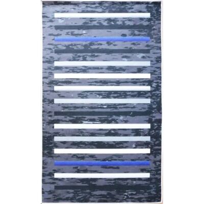 Mani Textile Streifen Wohnzimmerteppich - Polyester, Schwarz, 120x180cm - Wohnzimmerteppich Mani Textile Streifen Wohnzimmerteppich - Polyester, Schwarz, 120x180cm - Wohnzimmerteppich