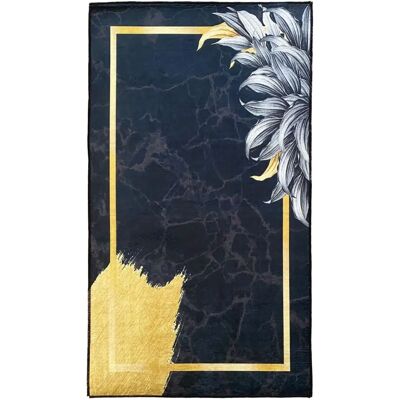 Mani Textile Indoor-Teppich Blatt - Schwarz - 120 x 180 cm - Teppich Mani Textile Indoor-Teppich Blatt - Schwarz - 120 x 180 cm - Teppich