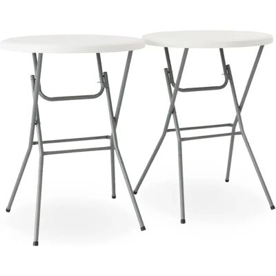 Sweeek - Set aus 2 Stehtischen - Klappbar, 80cm x 110cm - Weiß Sweeek - Set aus 2 Stehtischen - Klappbar, 80cm x 110cm - Weiß