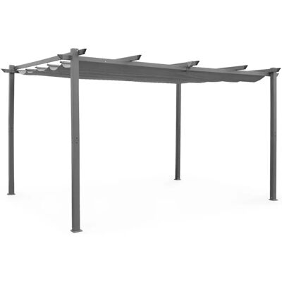 Sweeek Isla 3x4m Pergola Aluminium - Grau - Outdoor Shade Sweeek Isla 3x4m Pergola Aluminium - Grau - Outdoor Shade