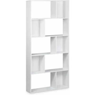 Bibliothèque Pieter de Sweeek - 5 étagères, 10 compartiments - Blanc - Publicité Bibliothèque Pieter de Sweeek - 5 étagères, 10 compartiments - Blanc - Publicité