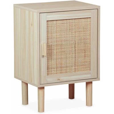 Sweeek Nachttisch - Camargue - Umkehrbare Tür - Elegantes Zwei-Ebenen-Design Sweeek Nachttisch - Camargue - Umkehrbare Tür - Elegantes Zwei-Ebenen-Design