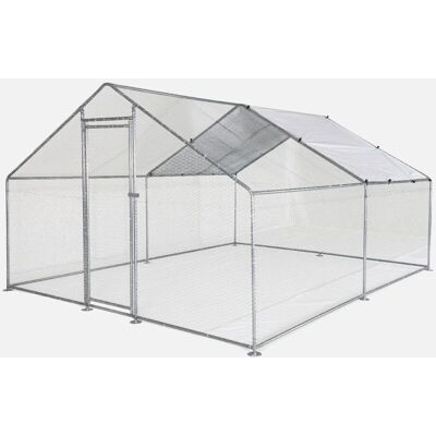 Sweeek Babette 12m² Gabbia per Pollo in Acciaio - UV & Impermeabile Sweeek Babette 12m² Gabbia per Pollo in Acciaio - UV & Impermeabile