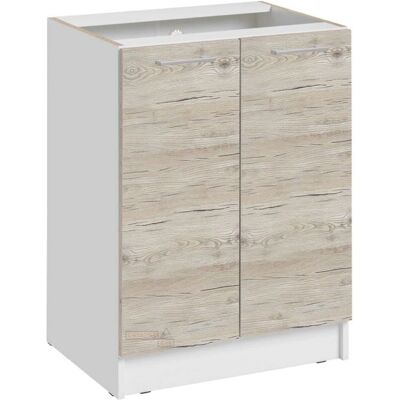 Cuisineandcie - Meuble bas de cuisine avec 2 portes Eco Noyer - 60cm - Publicité Cuisineandcie - Meuble bas de cuisine avec 2 portes Eco Noyer - 60cm - Publicité