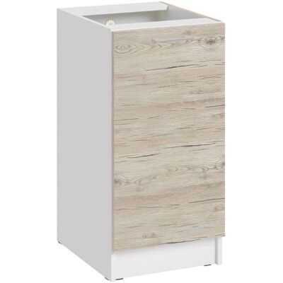 Meuble bas de cuisine Eco Nogal Blanchi - Rangement avec 1 porte - Publicité Meuble bas de cuisine Eco Nogal Blanchi - Rangement avec 1 porte - Publicité