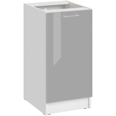 Cuisineandcie Meuble Bas Eco Gris Brillant - Mobilier de cuisine - Publicité Cuisineandcie Meuble Bas Eco Gris Brillant - Mobilier de cuisine - Publicité